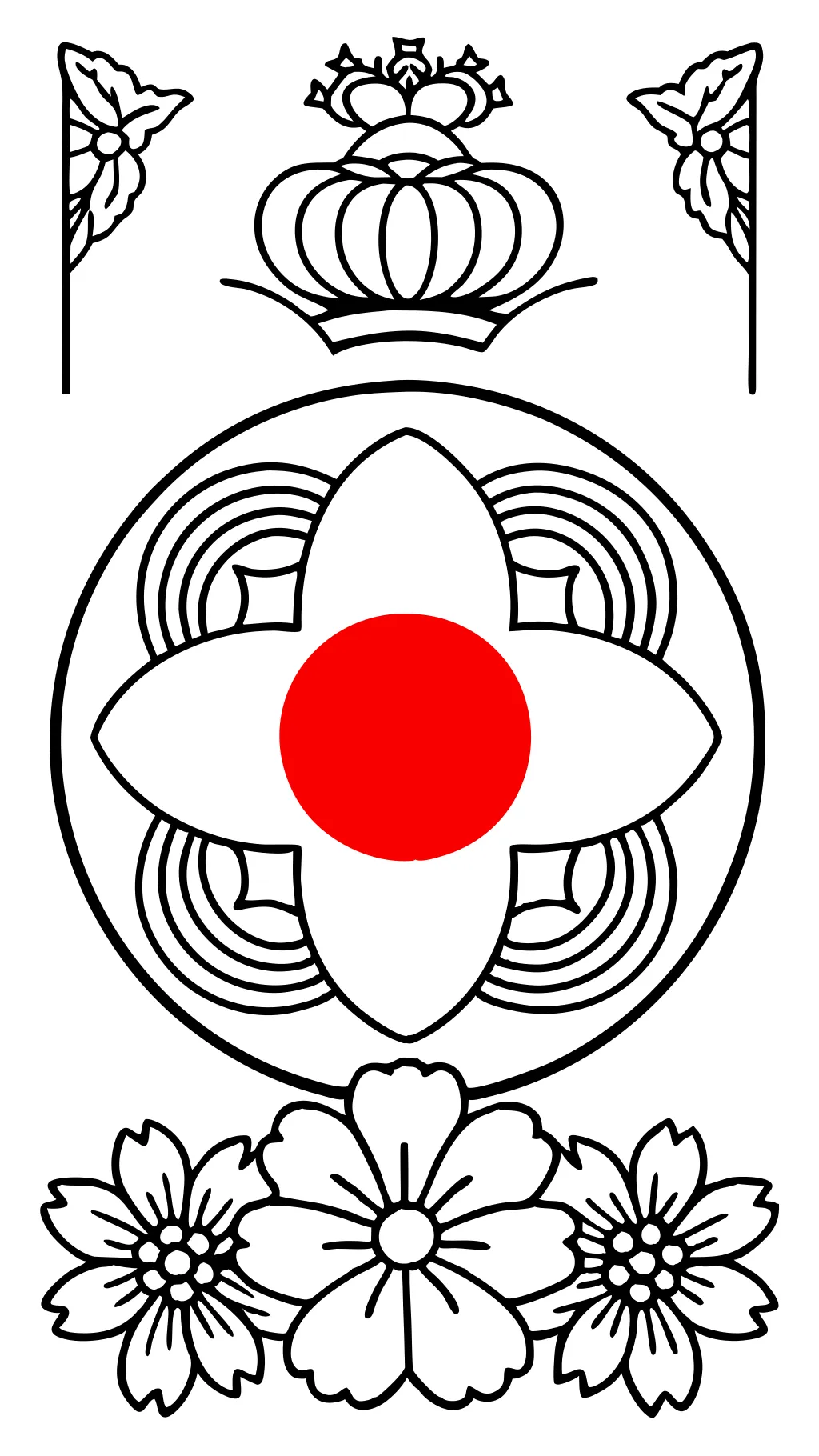 japanese flag coloring page